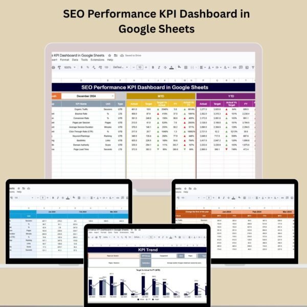 SEO Performance KPI Dashboard in Google Sheets