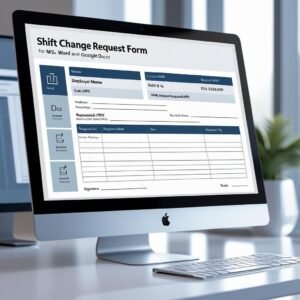 Shift Change Request Form Template in MS Word and Google Docs
