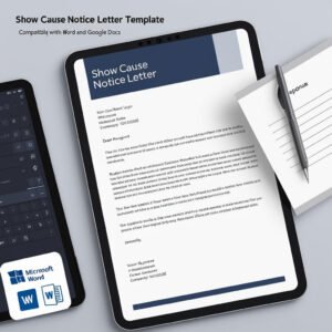 Show Cause Notice Letter Template in MS Word and Google Docs