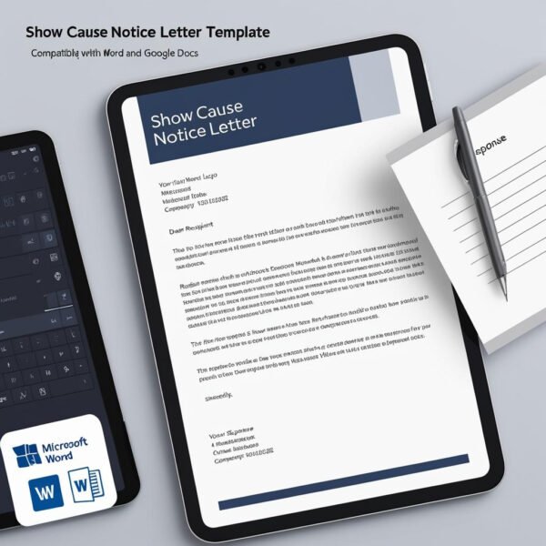 Show Cause Notice Letter Template in MS Word and Google Docs