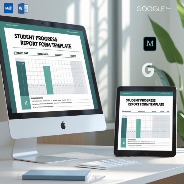 Student Progress Report Form in MS Word and Google Do