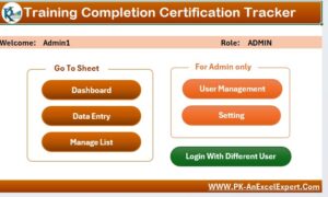 Training Completion Certification Tracker in Excel - Next Gen Templates