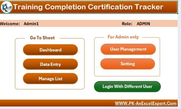 Training Completion Certification Tracker in Excel - Image 3