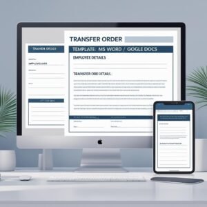 Transfer Order Template in MS Word and Google Docs