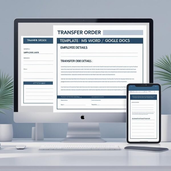 Transfer Order Template in MS Word and Google Docs