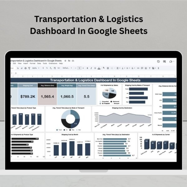 Transportation & Logistics Dashboard In Google Sheets
