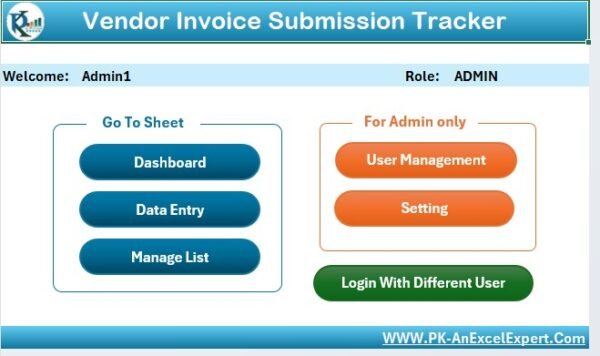 Vendor Invoice Submission Tracker in Excel - Image 3