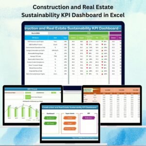 Construction and Real Estate Sustainability KPI Dashboard in Excel