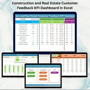 Construction and Real Estate Customer Feedback KPI Dashboard in Excel