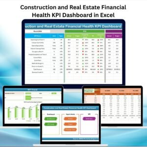 Construction and Real Estate Financial Health KPI Dashboard in Excel