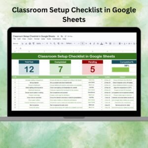 Classroom Setup Checklist in Google Sheets