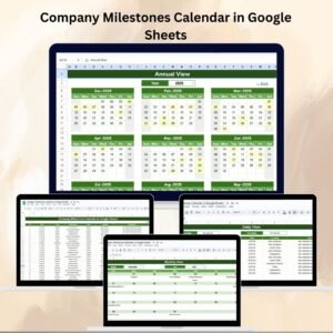 Company Milestones Calendar in Google Sheets