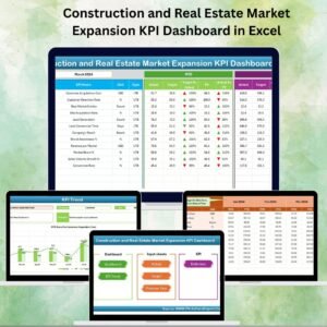 Construction and Real Estate Market Expansion KPI Dashboard in Excel