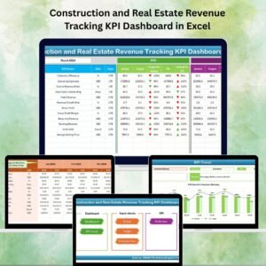 Construction and Real Estate Revenue Tracking KPI Dashboard in Excel