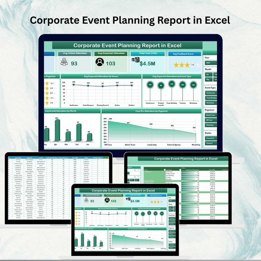 Corporate Event Planning Report in Excel