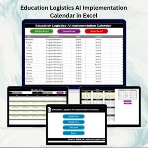 Education Logistics AI Implementation Calendar in Excel