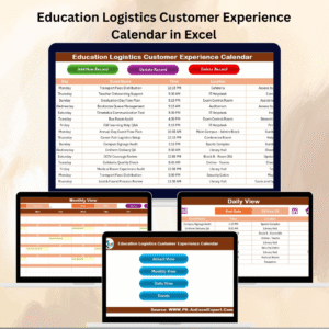 Education Logistics Customer Experience Calendar in Excel