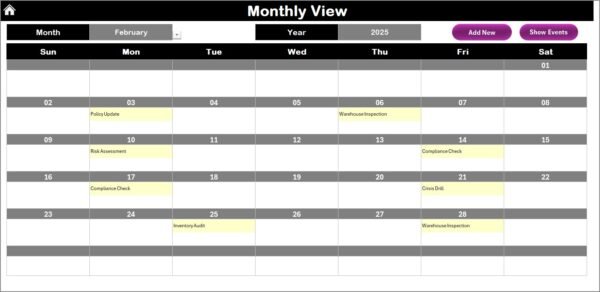 Education Logistics Supply Chain Resilience Calendar in Excel - Image 4