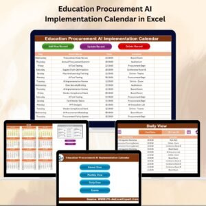 Education Procurement AI Implementation Calendar in Excel