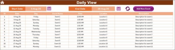Education Procurement Customer Experience Calendar in Excel - Image 5