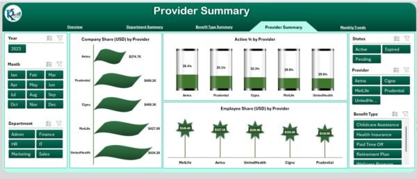 Employee Benefits Dashboard in Excel - Image 5