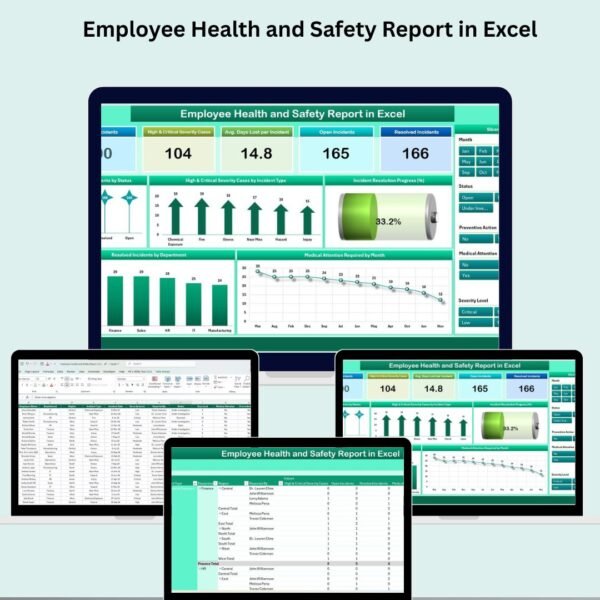 Employee Health and Safety Report in Excel