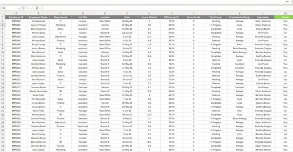 Employee Productivity Report in Excel - Image 4