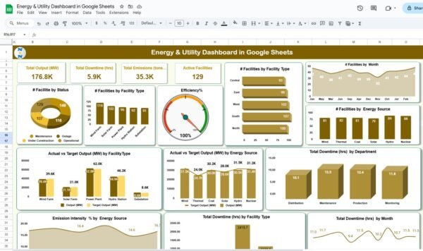 Energy & Utility Dashboard in Google Sheets - Image 2