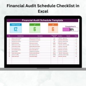 Financial Audit Schedule Checklist in Excel