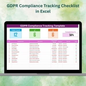 GDPR Compliance Tracking Checklist in Excel