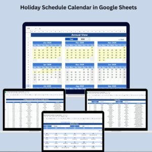 Holiday Schedule Calendar in Google Sheets