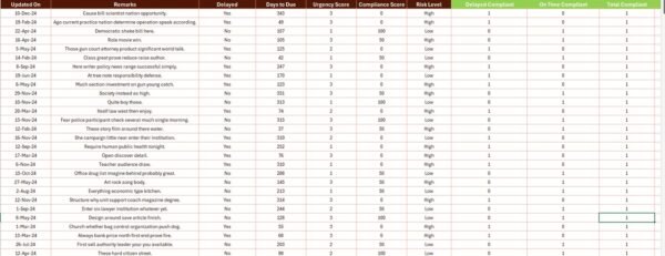 Legal Compliance Report in Excel - Image 4
