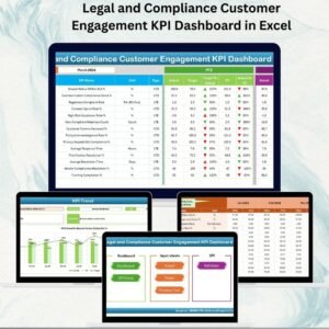 Legal and Compliance Customer Engagement KPI Dashboard in Excel