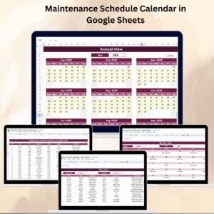 Maintenance Schedule Calendar in Google Sheets