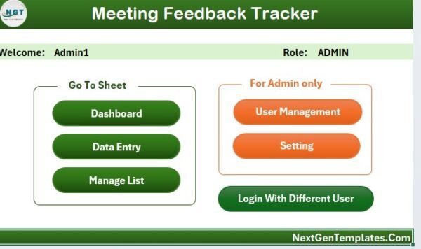 Meeting Feedback Tracker in Excel - Image 3