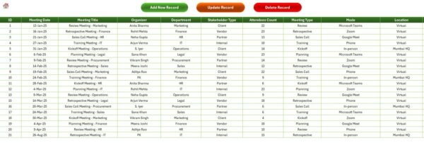 Meeting Feedback Tracker in Excel - Image 5