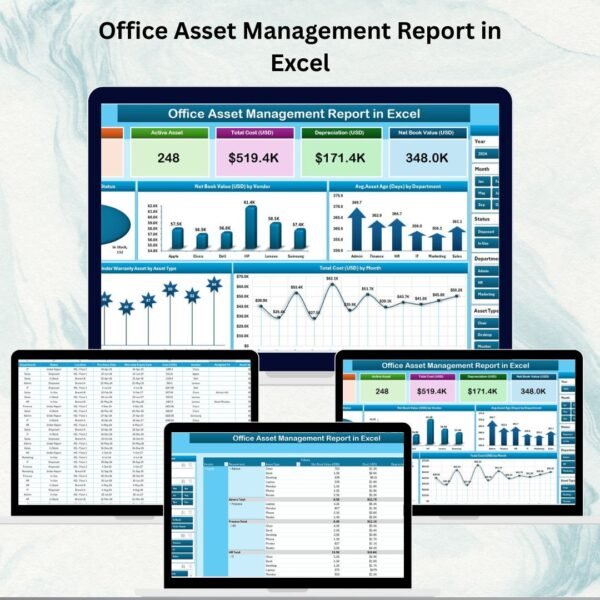 Office Asset Management Report in Excel