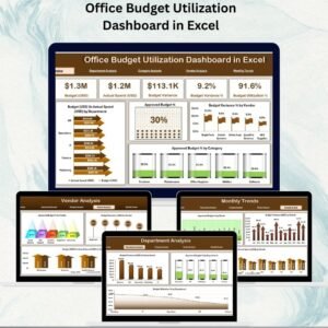 Office Budget Utilization Dashboard in Excel
