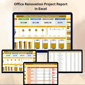 Office Renovation Project Report in Excel