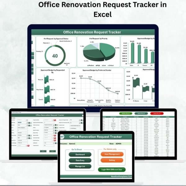 Office Renovation Request Tracker in Excel