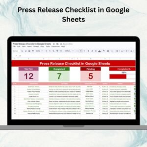 Press Release Checklist in Google Sheets