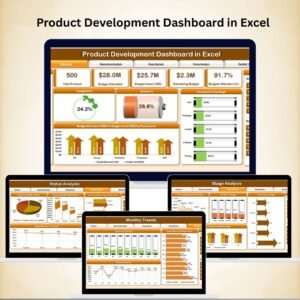 Product Development Dashboard in Excel