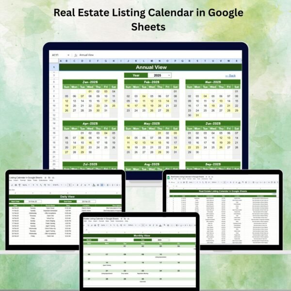 Real Estate Listing Calendar in Google Sheets