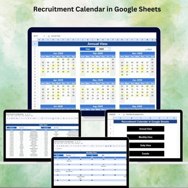 Recruitment Calendar in Google Sheets