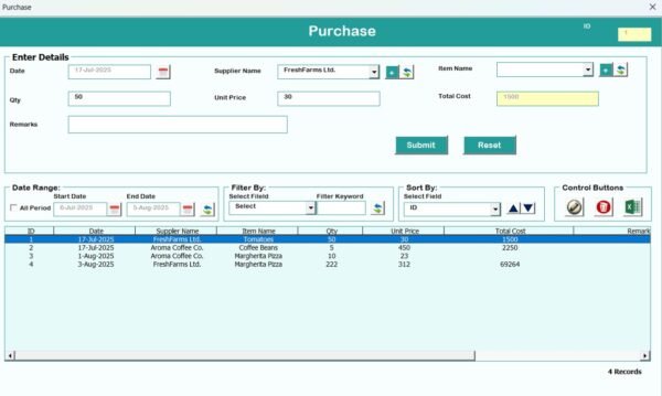 Restaurant Management System V2.0 in Excel VBA - Image 14