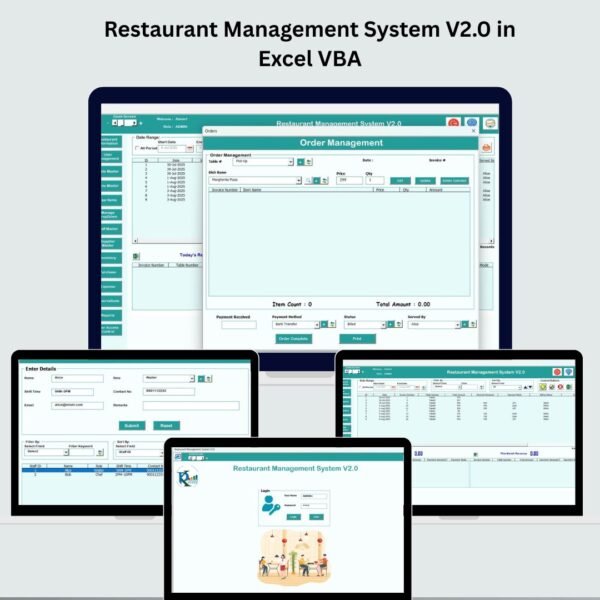 Restaurant Management System V2.0 in Excel VBA