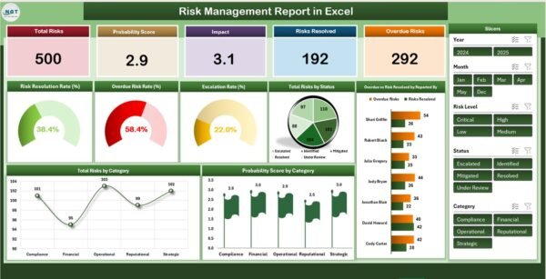 Risk Management Report in Excel - Image 2