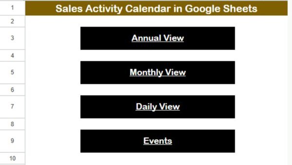 Sales Activity Calendar in Google Sheets - Image 2