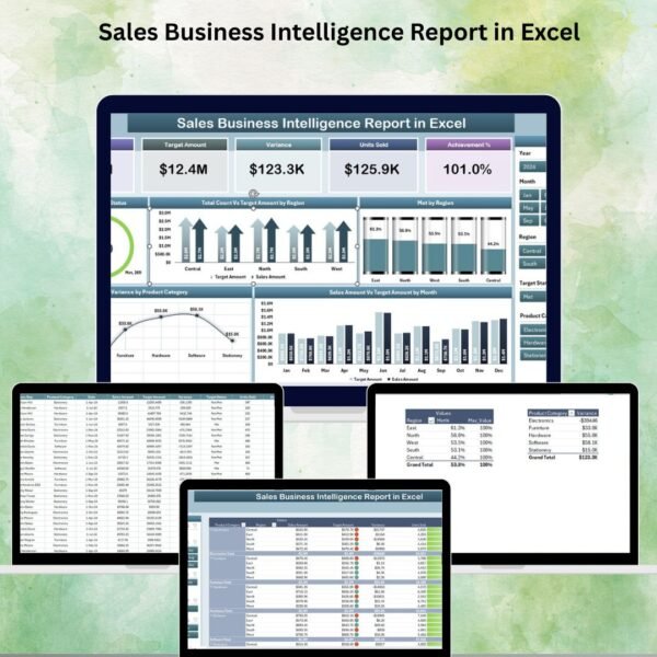 Sales Business Intelligence Report in Excel