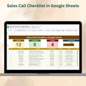 Sales Call Checklist in Google Sheets